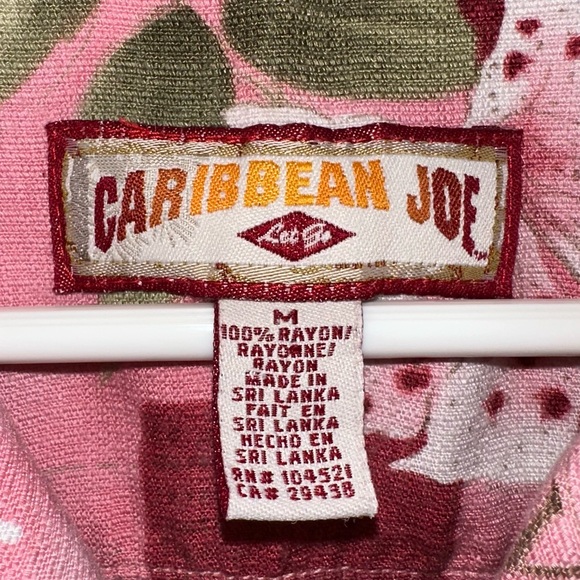 Pink Hawaiian floral tropical short sleeve button up shirt top summer beach M - Picture 7 of 11